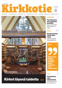 Kuva Kirkkotie-lehden 8/2021 kannesta. Kansikuvassa on Paaterin kirkko sisältä kuvattuna.